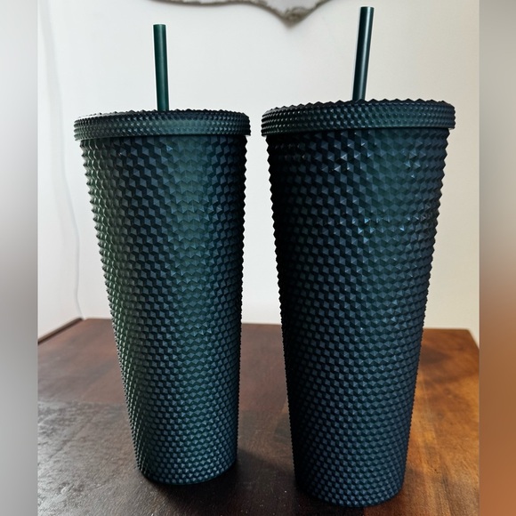 Starbucks studded Forest Green matte 24oz Tumbler - Picture 2 of 5